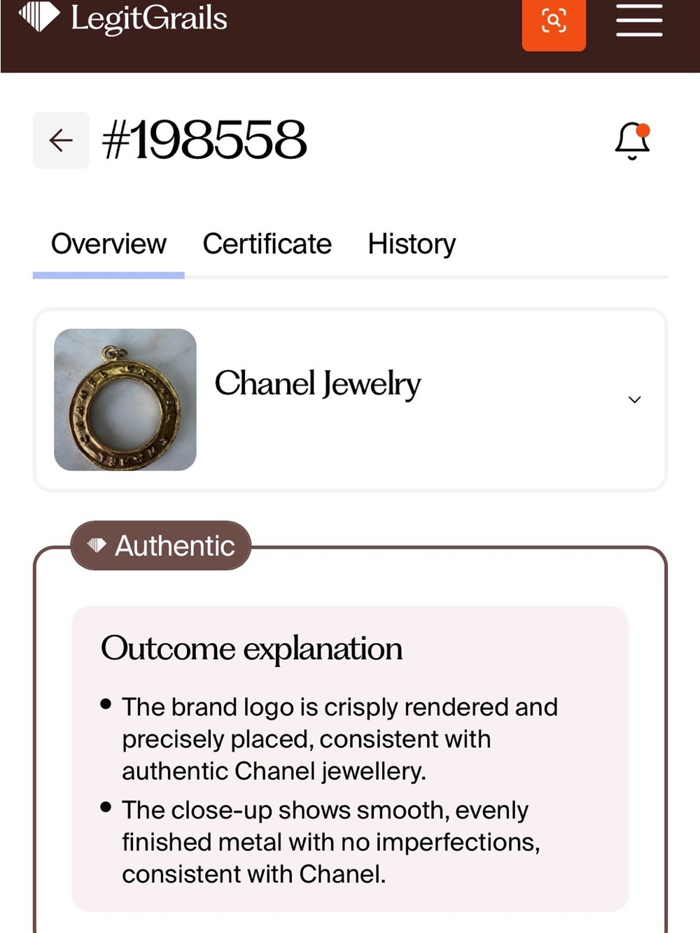 Authentic Vintage Chanel 1980s Gold Tone Pendant Authenticated - Picture 16 of 16